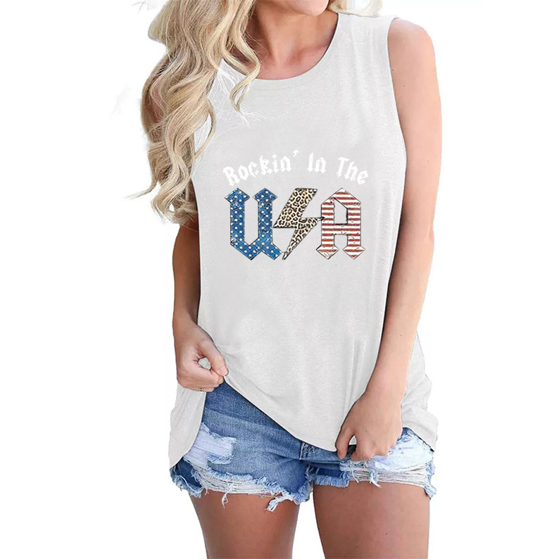 Women's Racerback Tank Tops Tank Tops Casual Letter display picture 3