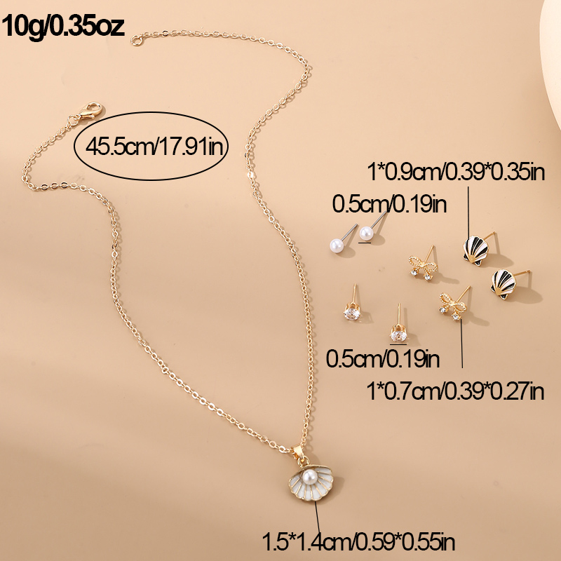 IG Style Modern Style Simple Style Fruit Heart Shape Bow Knot Alloy Inlay Artificial Pearls Rhinestones Women's Earrings Necklace display picture 5