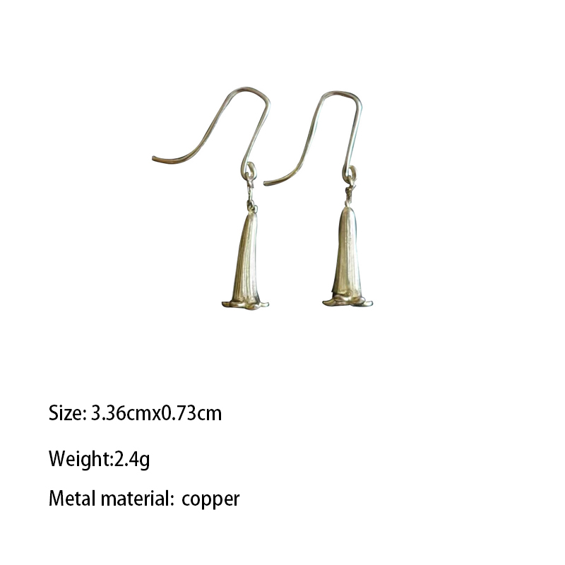 1 Pair Simple Style Classic Style Bird Plating Carving Copper Gold Plated Dangling Earrings display picture 3