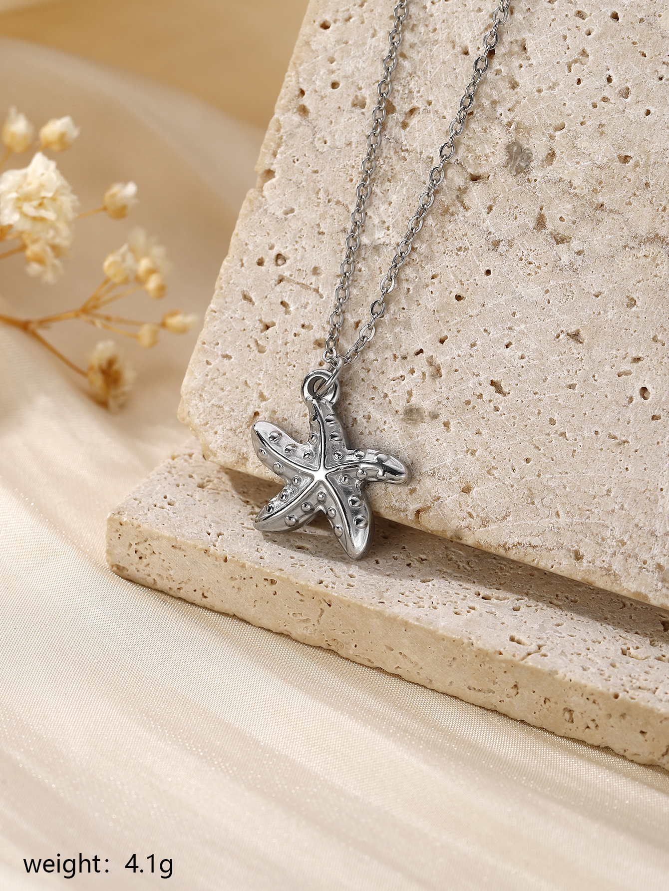 304 Stainless Steel Silver Plated Modern Style Simple Style Commute Starfish Heart Shape Shell Pendant Necklace display picture 32