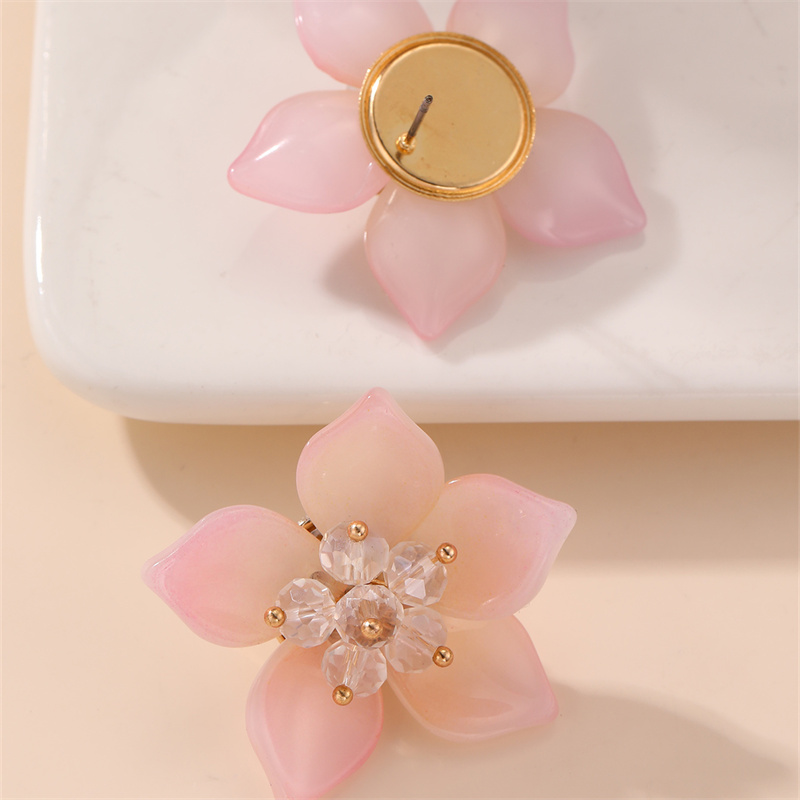 1 Pair Fairy Style Modern Style Sweet Flower Plastic Ear Studs display picture 4
