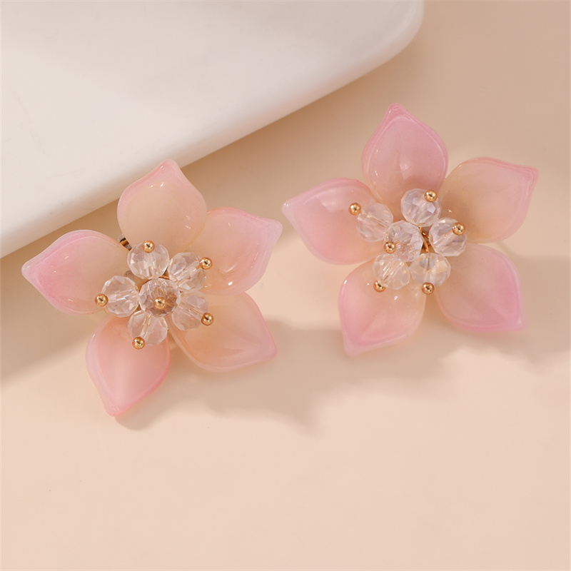 1 Pair Fairy Style Modern Style Sweet Flower Plastic Ear Studs display picture 5
