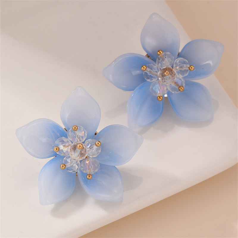 1 Pair Fairy Style Modern Style Sweet Flower Plastic Ear Studs display picture 7