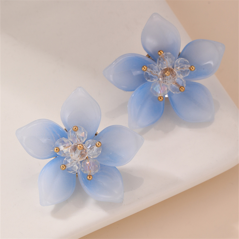 1 Par Estilo De Hadas Estilo Moderno Dulce Flor El Plastico Pendientes display picture 7