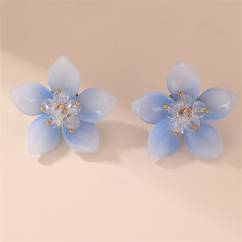 1 Pair Fairy Style Modern Style Sweet Flower Plastic Ear Studs display picture 8