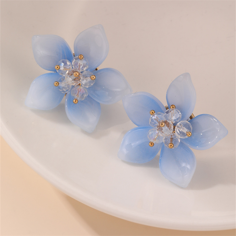 1 Pair Fairy Style Modern Style Sweet Flower Plastic Ear Studs display picture 9