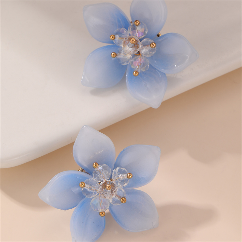 1 Pair Fairy Style Modern Style Sweet Flower Plastic Ear Studs display picture 11