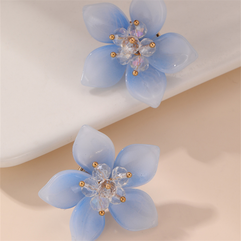 1 Par Estilo De Hadas Estilo Moderno Dulce Flor El Plastico Pendientes display picture 11