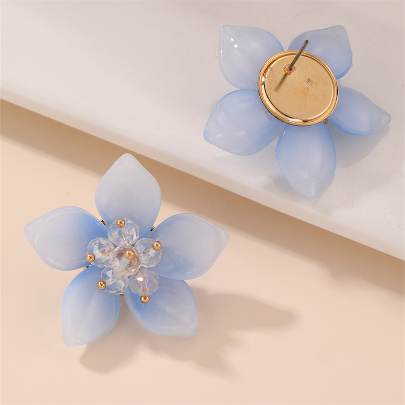 1 Pair Fairy Style Modern Style Sweet Flower Plastic Ear Studs display picture 10