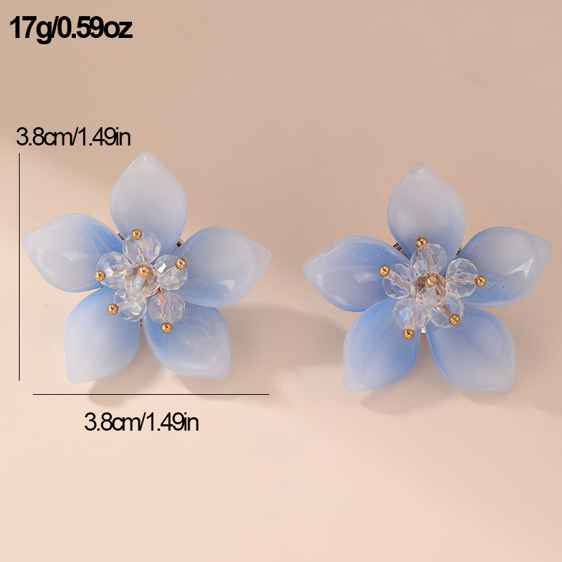 1 Pair Fairy Style Modern Style Sweet Flower Plastic Ear Studs display picture 12