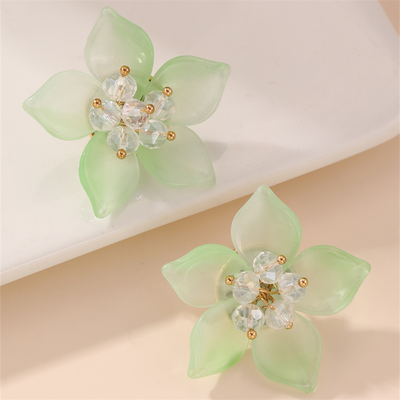 1 Pair Fairy Style Modern Style Sweet Flower Plastic Ear Studs display picture 13