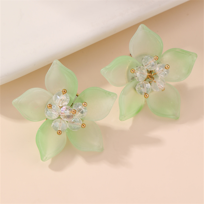 1 Par Estilo De Hadas Estilo Moderno Dulce Flor El Plastico Pendientes display picture 16