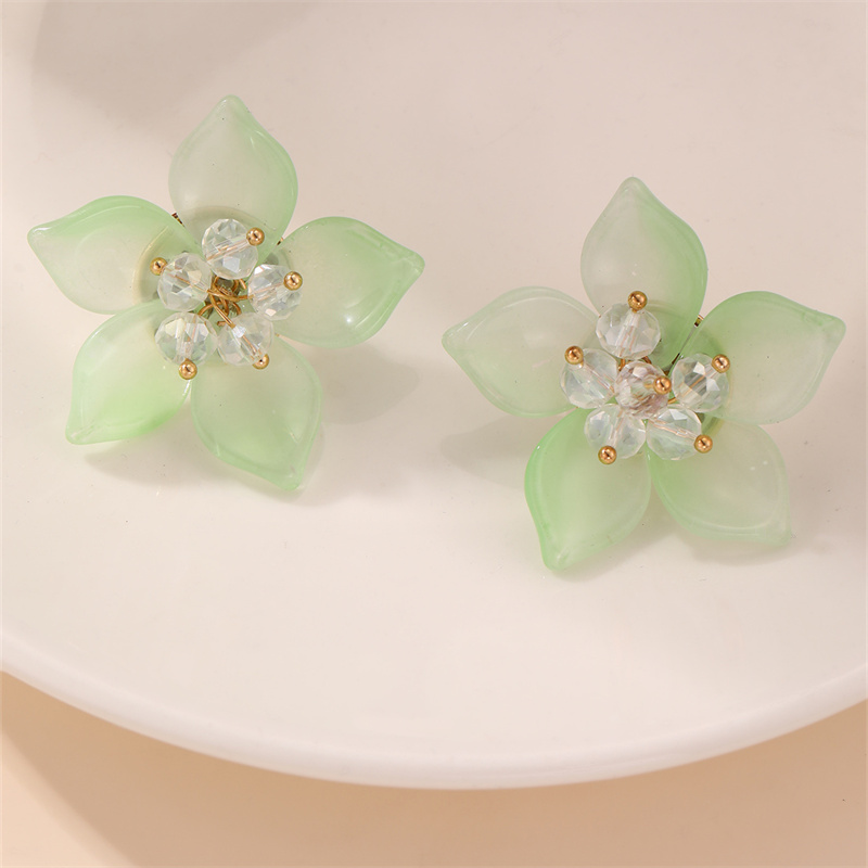 1 Pair Fairy Style Modern Style Sweet Flower Plastic Ear Studs display picture 17