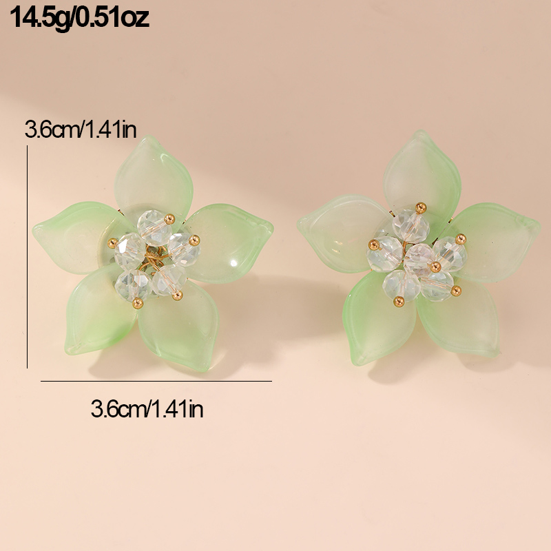1 Pair Fairy Style Modern Style Sweet Flower Plastic Ear Studs display picture 18