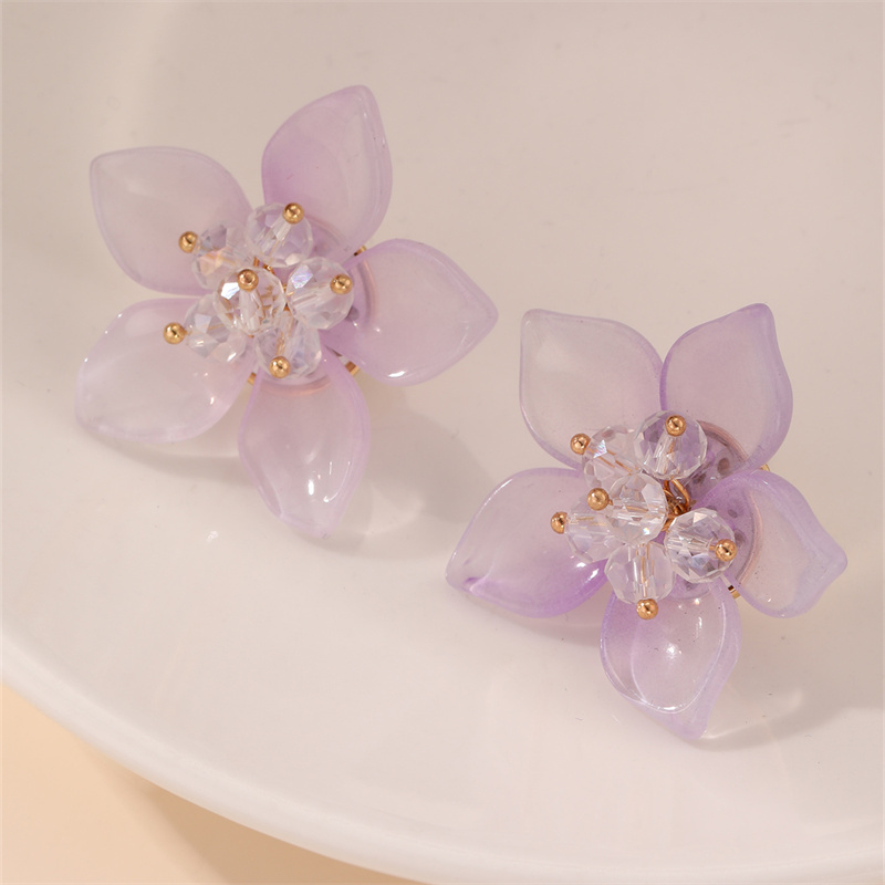 1 Pair Fairy Style Modern Style Sweet Flower Plastic Ear Studs display picture 19