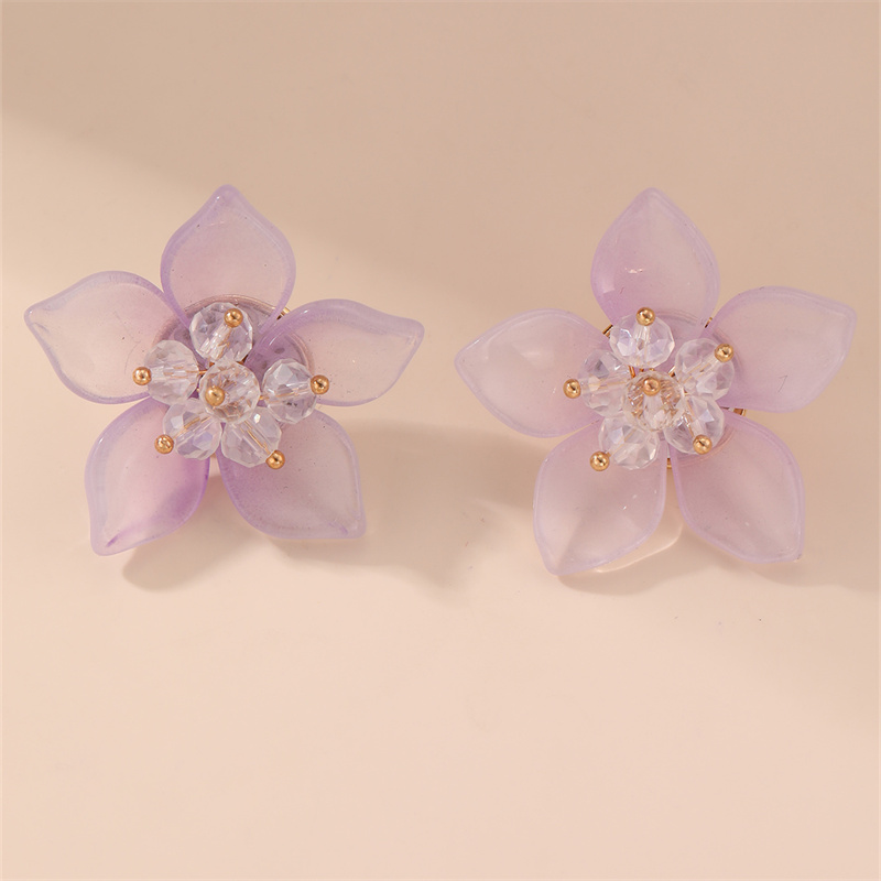 1 Pair Fairy Style Modern Style Sweet Flower Plastic Ear Studs display picture 20