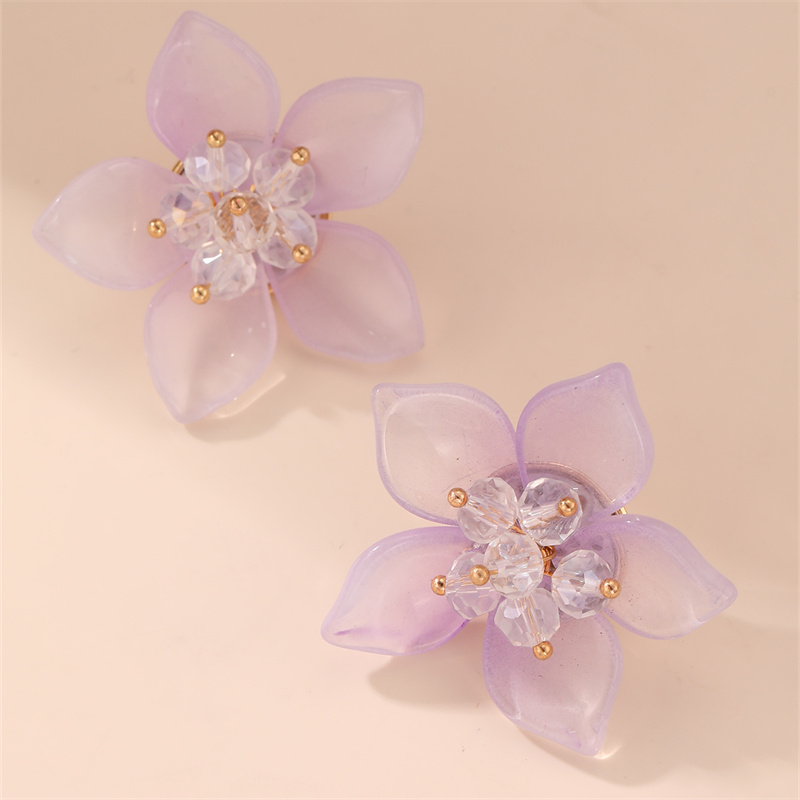 1 Pair Fairy Style Modern Style Sweet Flower Plastic Ear Studs display picture 24