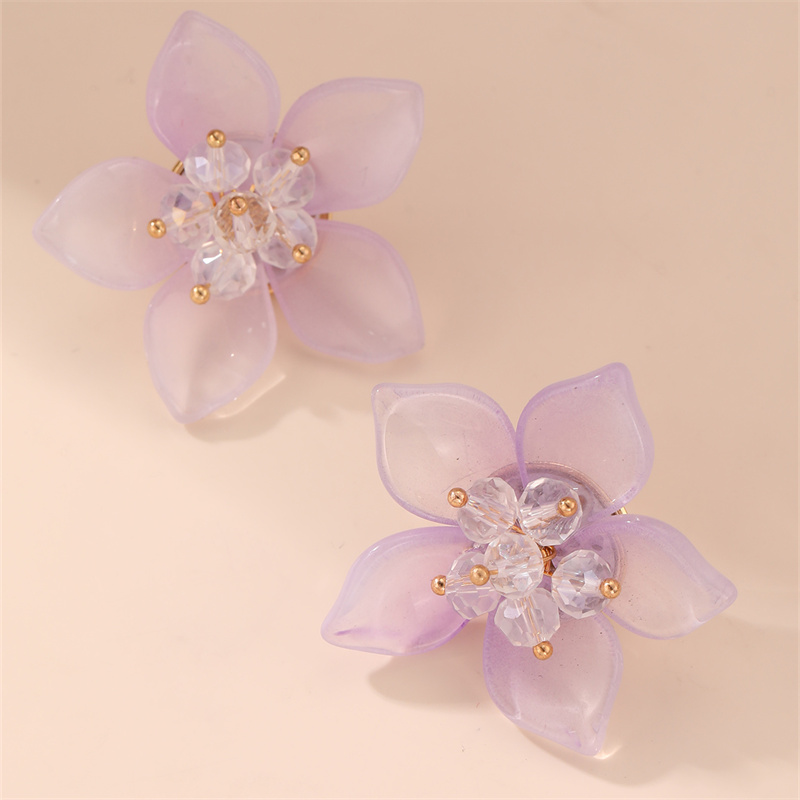 1 Paire Style De Fée Style Moderne Sucré Fleur Plastique Boucles D'Oreilles display picture 24