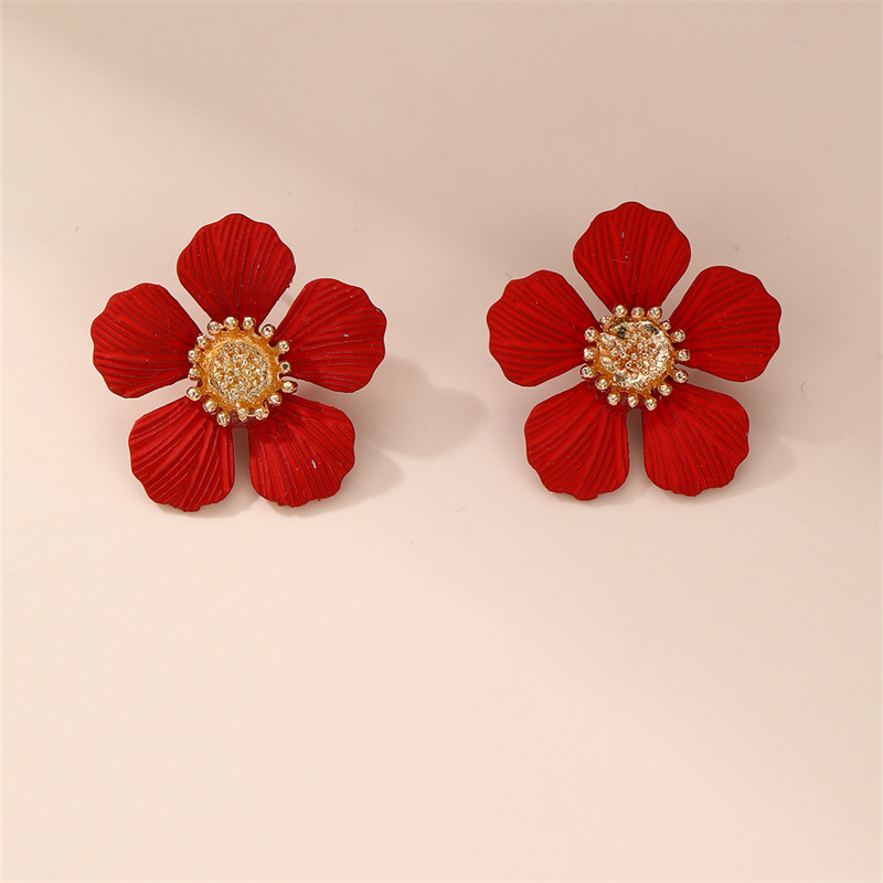 1 Pair IG Style Elegant Sweet Flower Plastic Ear Studs display picture 8