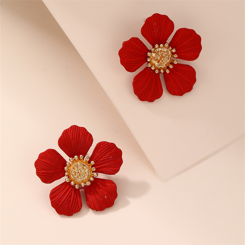 1 Par Estilo IG Elegante Dulce Flor El Plastico Pendientes display picture 10