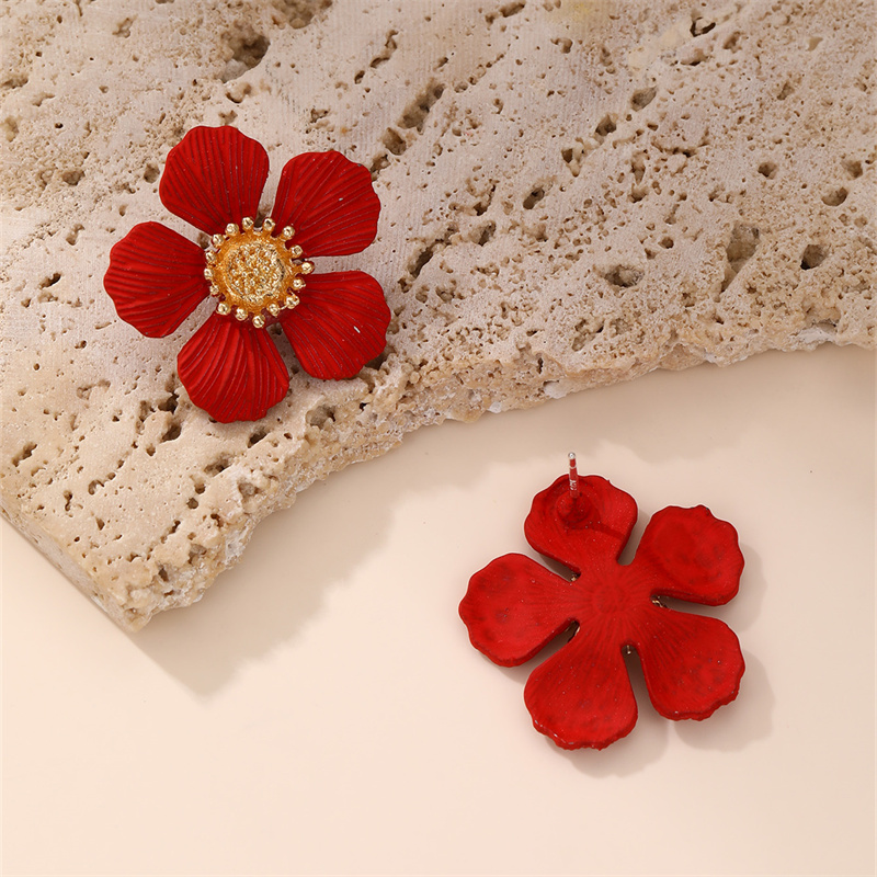 1 Pair IG Style Elegant Sweet Flower Plastic Ear Studs display picture 13