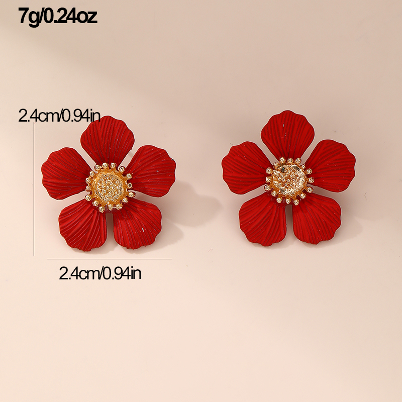 1 Pair IG Style Elegant Sweet Flower Plastic Ear Studs display picture 14