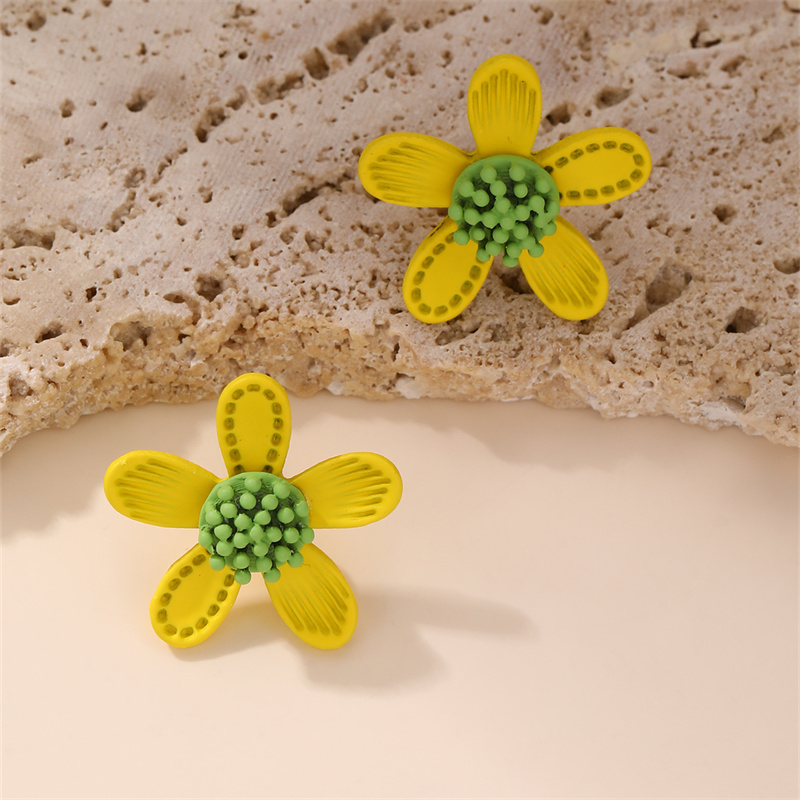 1 Par Estilo IG Elegante Dulce Flor El Plastico Pendientes display picture 19