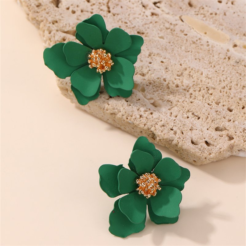 1 Pair IG Style Elegant Sweet Flower Plastic Ear Studs display picture 21