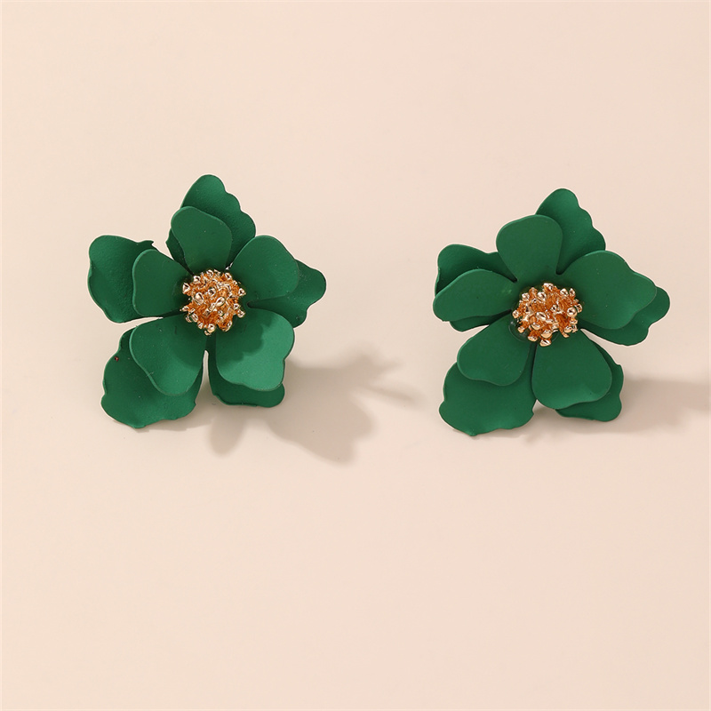 1 Pair IG Style Elegant Sweet Flower Plastic Ear Studs display picture 22