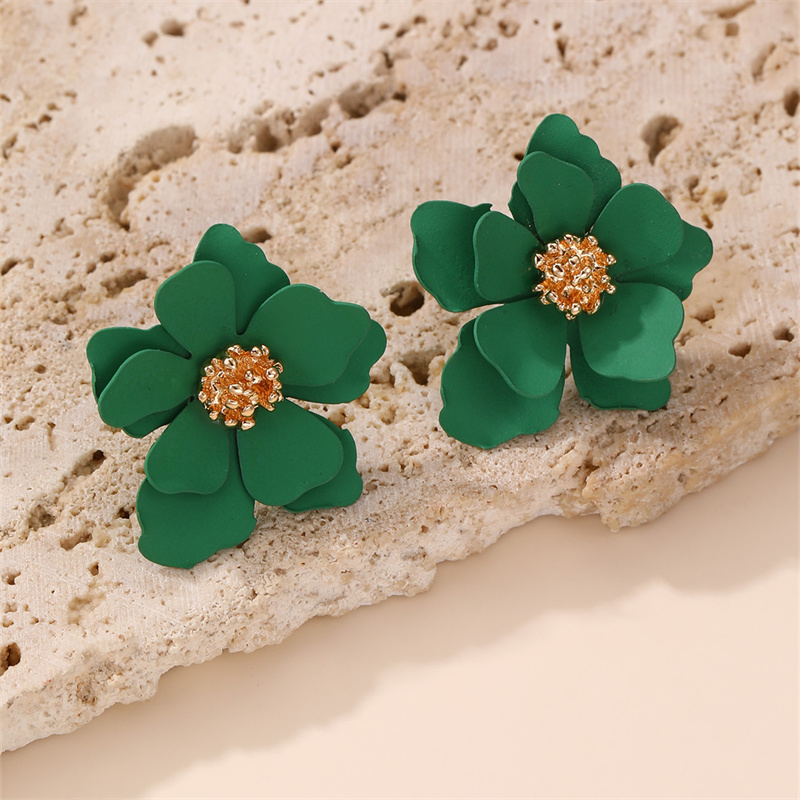 1 Pair IG Style Elegant Sweet Flower Plastic Ear Studs display picture 23