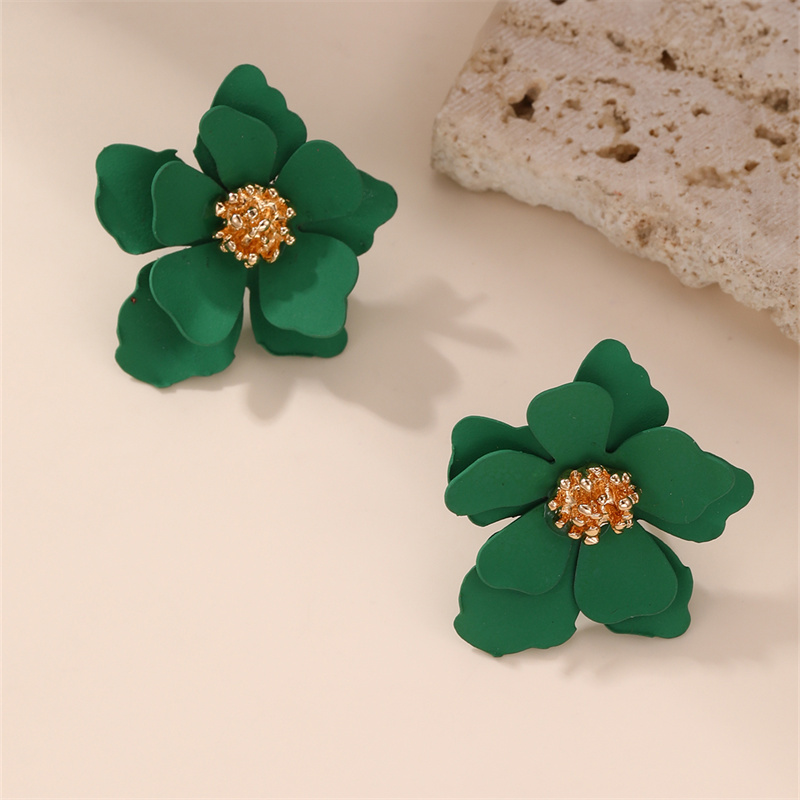 1 Pair IG Style Elegant Sweet Flower Plastic Ear Studs display picture 24