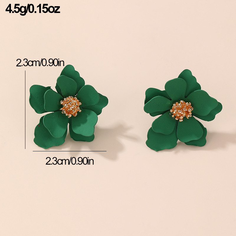 1 Pair IG Style Elegant Sweet Flower Plastic Ear Studs display picture 26