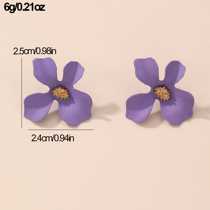 1 Pair IG Style Elegant Sweet Flower Plastic Ear Studs display picture 30