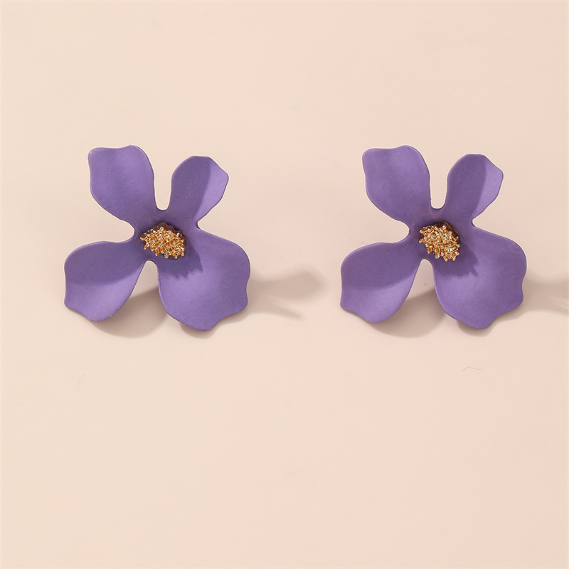 1 Paire Style IG Élégant Sucré Fleur Plastique Boucles D'Oreilles display picture 27