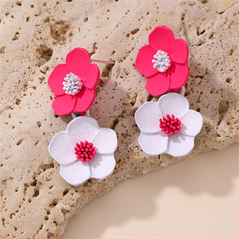 1 Pair IG Style Elegant Sweet Flower Plastic Drop Earrings display picture 11
