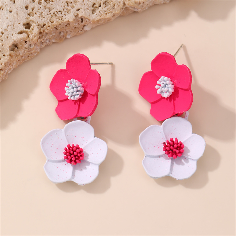 1 Pair IG Style Elegant Sweet Flower Plastic Drop Earrings display picture 12