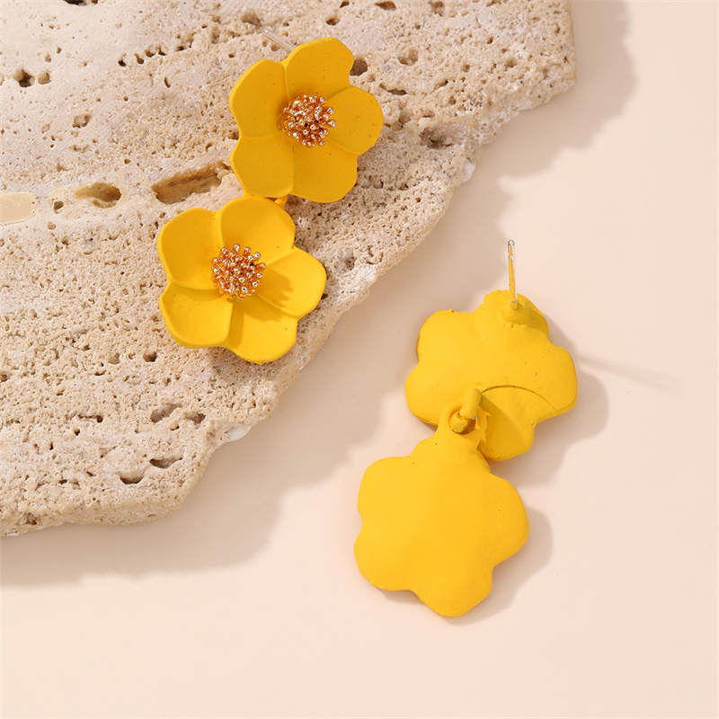 1 Pair IG Style Elegant Sweet Flower Plastic Drop Earrings display picture 18