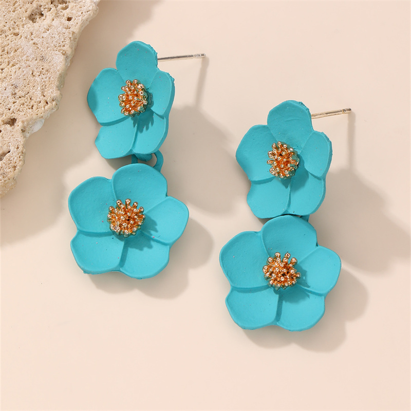1 Pair IG Style Elegant Sweet Flower Plastic Drop Earrings display picture 22