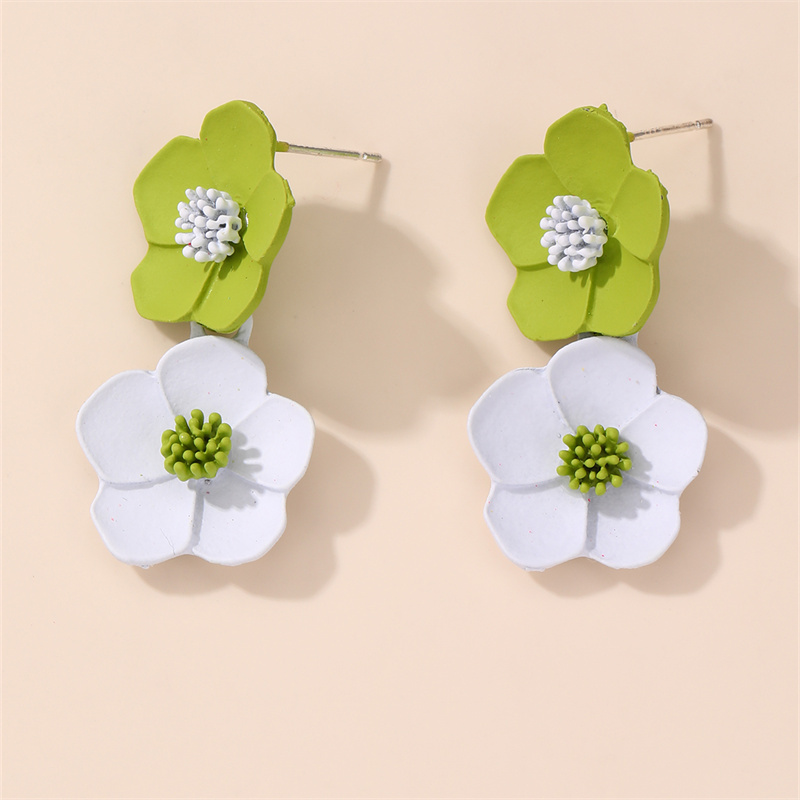 1 Pair IG Style Elegant Sweet Flower Plastic Drop Earrings display picture 27