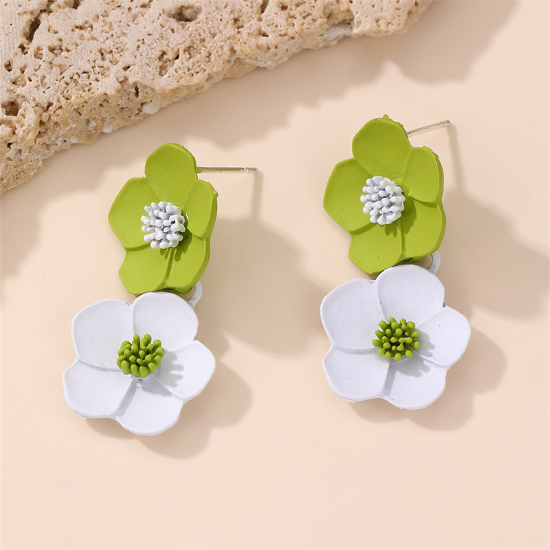 1 Paire Style IG Élégant Sucré Fleur Plastique Boucles D'oreilles display picture 30