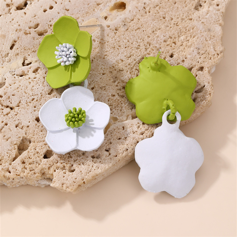 1 Pair IG Style Elegant Sweet Flower Plastic Drop Earrings display picture 31