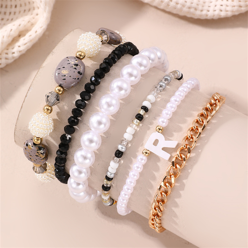 IG Style Hawaiian Vacation Geometric Imitation Pearl Alloy Wholesale Anklet display picture 8