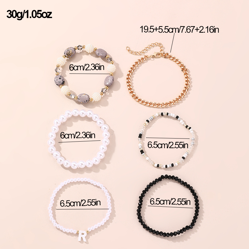 IG Style Hawaiian Vacation Geometric Imitation Pearl Alloy Wholesale Anklet display picture 11