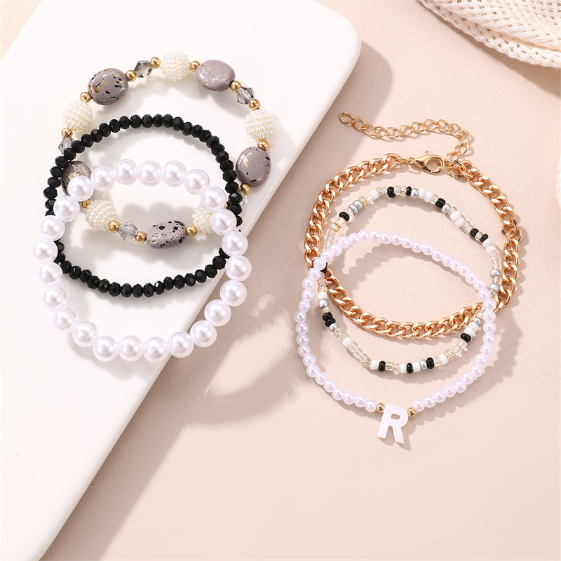 IG Style Hawaiian Vacation Geometric Imitation Pearl Alloy Wholesale Anklet display picture 13