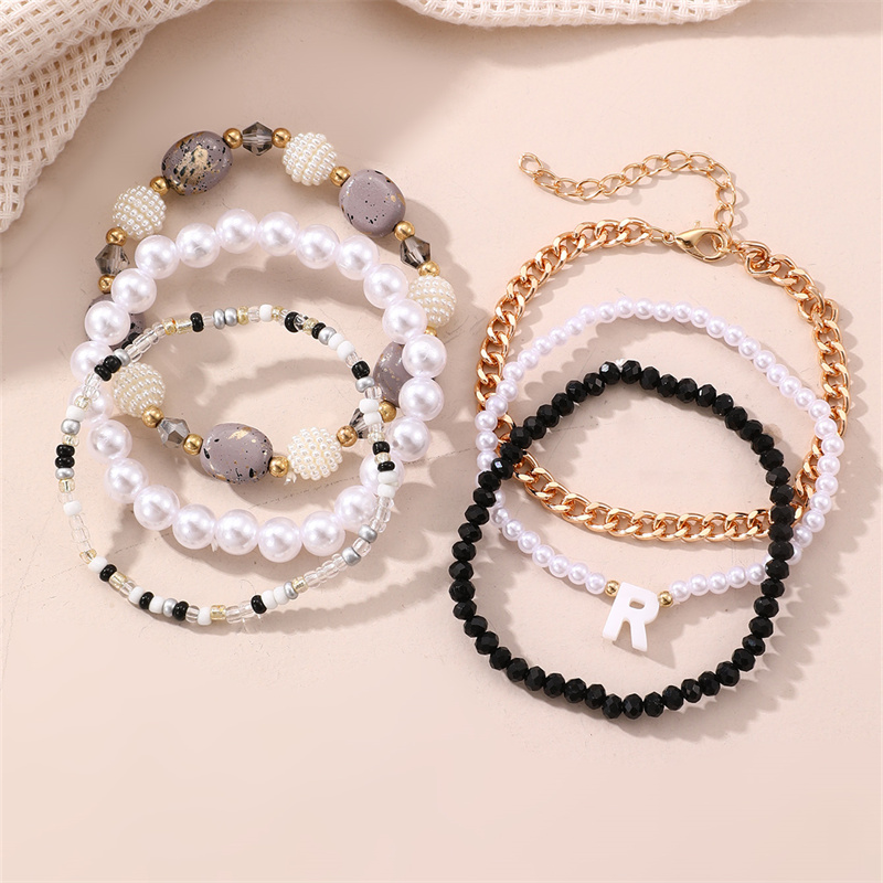 IG Style Hawaiian Vacation Geometric Imitation Pearl Alloy Wholesale Anklet display picture 12