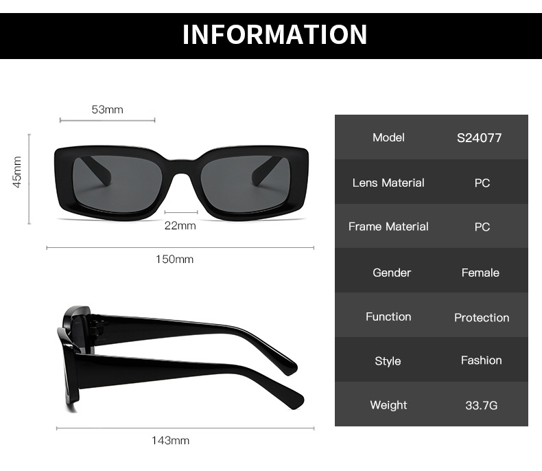 Simple Style Streetwear Solid Color Pc Square Full Frame Women's Sunglasses display picture 3