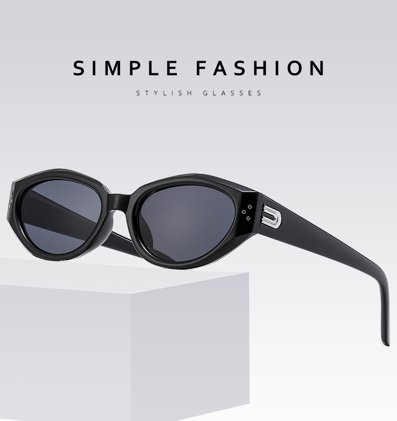 Streetwear U Shape Ac Cat Eye Full Frame Women's Sunglasses display picture 2