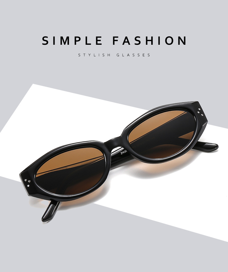 Streetwear U Shape Ac Cat Eye Full Frame Women's Sunglasses display picture 3
