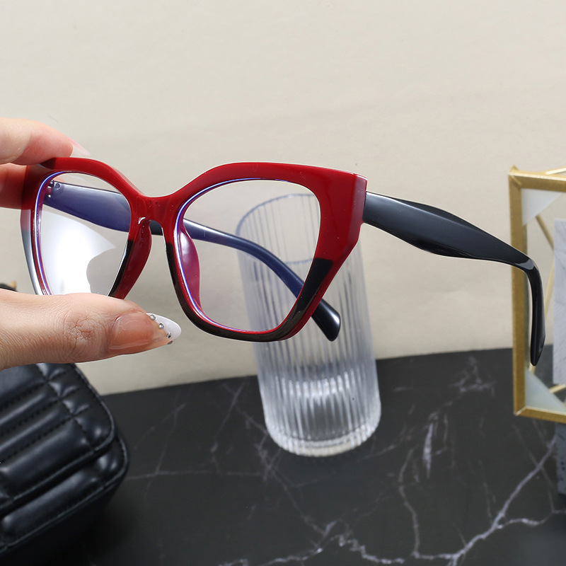 Simple Style Gradient Color Solid Color Ac Square Full Frame Optical Glasses display picture 1