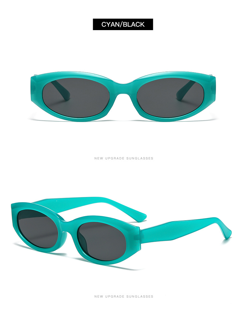 Streetwear Solid Color Pc Oval Frame Full Frame Women's Sunglasses display picture 7